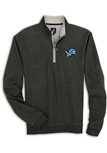 Johnnie O Detroit Lions Mens Black Sully Long Sleeve Qtr Zip Pullover