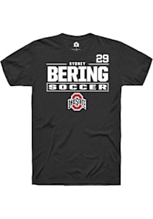 Sydney Bering Ohio State Buckeyes Black NIL Stacked Box Short Sleeve Player T Shirt