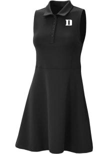 Columbia Duke Blue Devils Womens Black Heat Seal Match Short Sleeve Dress