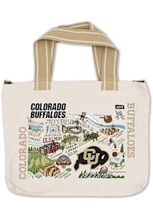 Colorado Buffaloes White 14x18 Canvas Tote