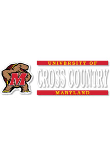 Red Maryland Terrapins 6x2 Cross Country Decal
