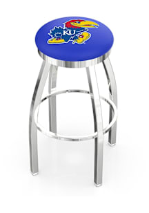 Kansas Jayhawks Chrome Pub Stool - Silver