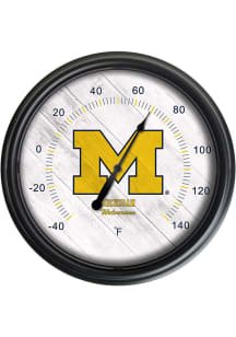 Black Michigan Wolverines Outdoor Thermometer Weather Tool