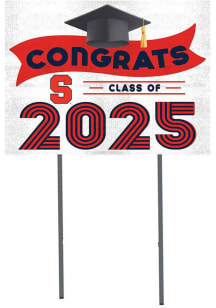 Syracuse Orange KH Sports Fan 18x24 Yard Sign with Stakes Class of 2025 Yard Sign - White