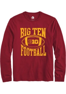 Mens Big Ten Cardinal Rally Football Arch Tee