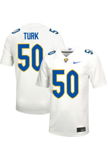 Shep Turk  Mens White Pitt Panthers Football Name And Number Football Jersey