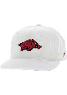 Hooey Arkansas Razorbacks White 5 Panel Snapback Mens Snapback Hat