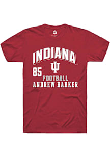 Andrew Barker Indiana Hoosiers Crimson Football NIL Arch Logo Short Sleeve Player T Shirt