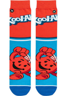 Nebraska Kool-Aid Half Stripe Mens Crew Socks