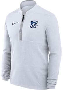 Nike Creighton Bluejays Mens White Victory Long Sleeve Qtr Zip Pullover