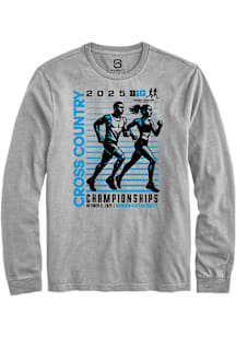 Summit Sportswear Big Ten Grey 2025 Cross Country Championships Long Sleeve T Shirt