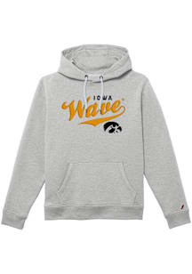 Iowa Hawkeyes Mens Grey Wave Long Sleeve Hoodie