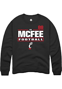 Cd Mcfee Cincinnati Bearcats Mens Black Football NIL Stacked Box Player Crew