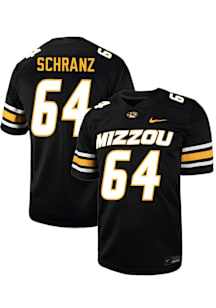 Joseph Schranz  Nike Missouri Tigers Black Football NIL Name And Number Football Jersey