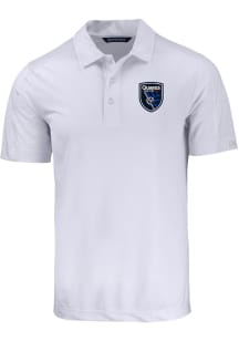 Cutter and Buck San Jose Earthquakes White Prospect Big and Tall Polo