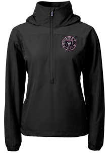 Cutter and Buck Inter Miami CF Womens Black Charter Eco Long Sleeve Pullover