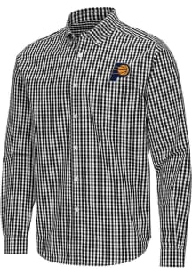 Antigua Indiana Pacers Mens Black Ellis Long Sleeve Dress Shirt