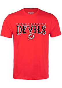 Levelwear New Jersey Devils Red Richmond Snowflakes Short Sleeve T Shirt