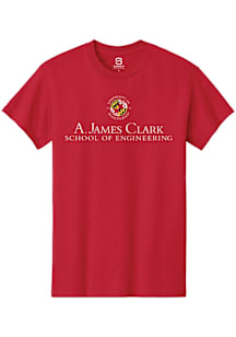 Summit Sportswear Maryland Terrapins Red A. James Clark School of Engineering Short Sleeve T Shirt