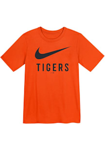 Nike Detroit Tigers Boys Orange Swoosh Short Sleeve T-Shirt