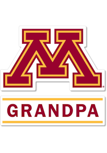 Minnesota Golden Gophers 3 Inch Grandpa Auto Decal - Maroon