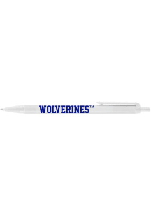 White Michigan Wolverines Biz Click Stick Single Pen