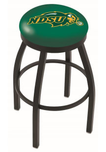 North Dakota State Bison Black Pub Stool - Green