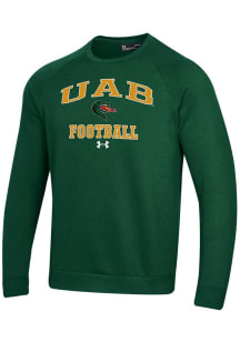 Under Armour UAB Blazers Mens Green Football Rival Long Sleeve Crew Sweatshirt