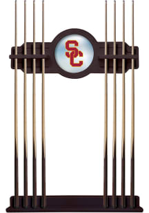 Ash USC Trojans Solid Wood Cue Rack Pool Cue