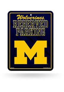 Michigan Wolverines Primary Metal Parking Sign - Navy Blue