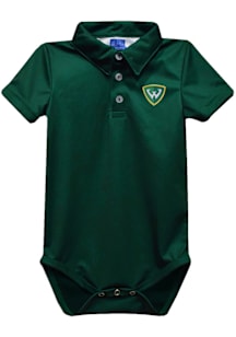 Vive La Fete Wayne State Warriors Baby Green Team Short Sleeve One Piece Polo