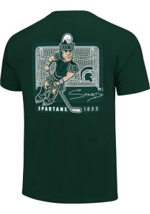 Youth Green Michigan State Spartans Sparty Ice Hockey Short Sleeve T-Shirt