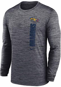 Nike Drexel Dragons Grey Velocity Team Issue LS Long Sleeve T-Shirt