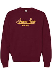 Summit Sportswear Arizona State Sun Devils Womens Maroon Alumni Crew Sweatshirt