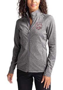 Cutter and Buck Indiana Hoosiers Womens Black 2025 CFP National Champions Adapt Eco Knit Light Wei..