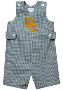 Vive La Fete Baylor Bears Toddler Green Gingham Overalls