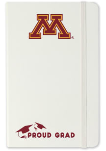 White Minnesota Golden Gophers Proud Grad team logo Notebook and Folder