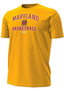 Under Armour Maryland Terrapins Gold Basketball Performance Short Sleeve T Shirt