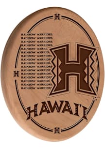 Hawaii Warriors Laser Engraved Sign - Brown
