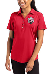 Cutter and Buck Indiana Hoosiers Womens Crimson 2025 CFP National Champions Forge Eco Polo Short S..
