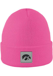 LogoFit Iowa Hawkeyes Pink North Pole Mens Knit Hat