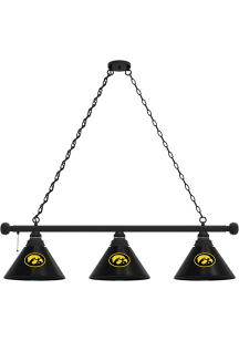 Black Iowa Hawkeyes 3 Shade Billiard Lamp