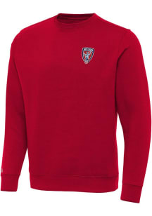 Antigua Indy Eleven Mens Red Victory Long Sleeve Crew Sweatshirt