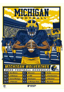 Michigan Wolverines 2025 Football Schedule Unframed Poster