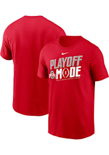 Nike Ohio State Buckeyes Red 2025 CFP Playoff Mode Short Sleeve T Shirt