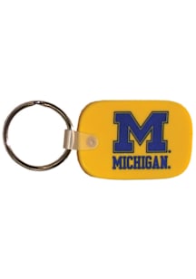 Michigan Wolverines Soft Plastic Keychain - Yellow