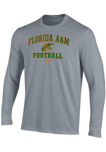 Under Armour Florida A&amp;M Rattlers Grey Football Performance Long Sleeve T Shirt