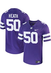 Brock Heath  Nike K-State Wildcats Purple Football NIL Game Football Jersey