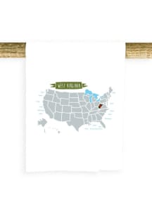 West Virginia Map Towel