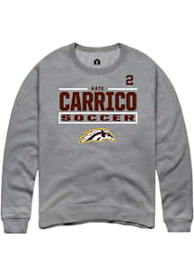 Kate Carrico Western Michigan Broncos Mens Grey NIL Stacked Box Player Crew